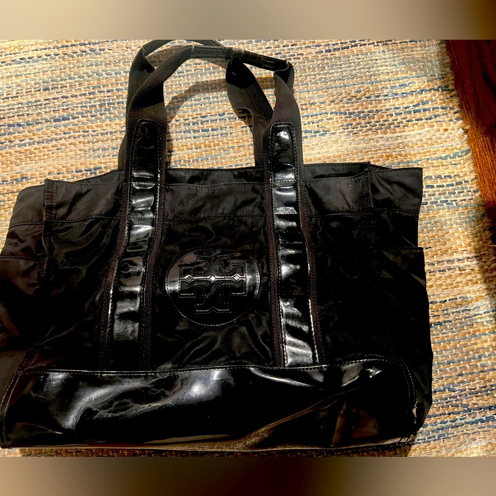 Tory Burch Black Nylon Tote